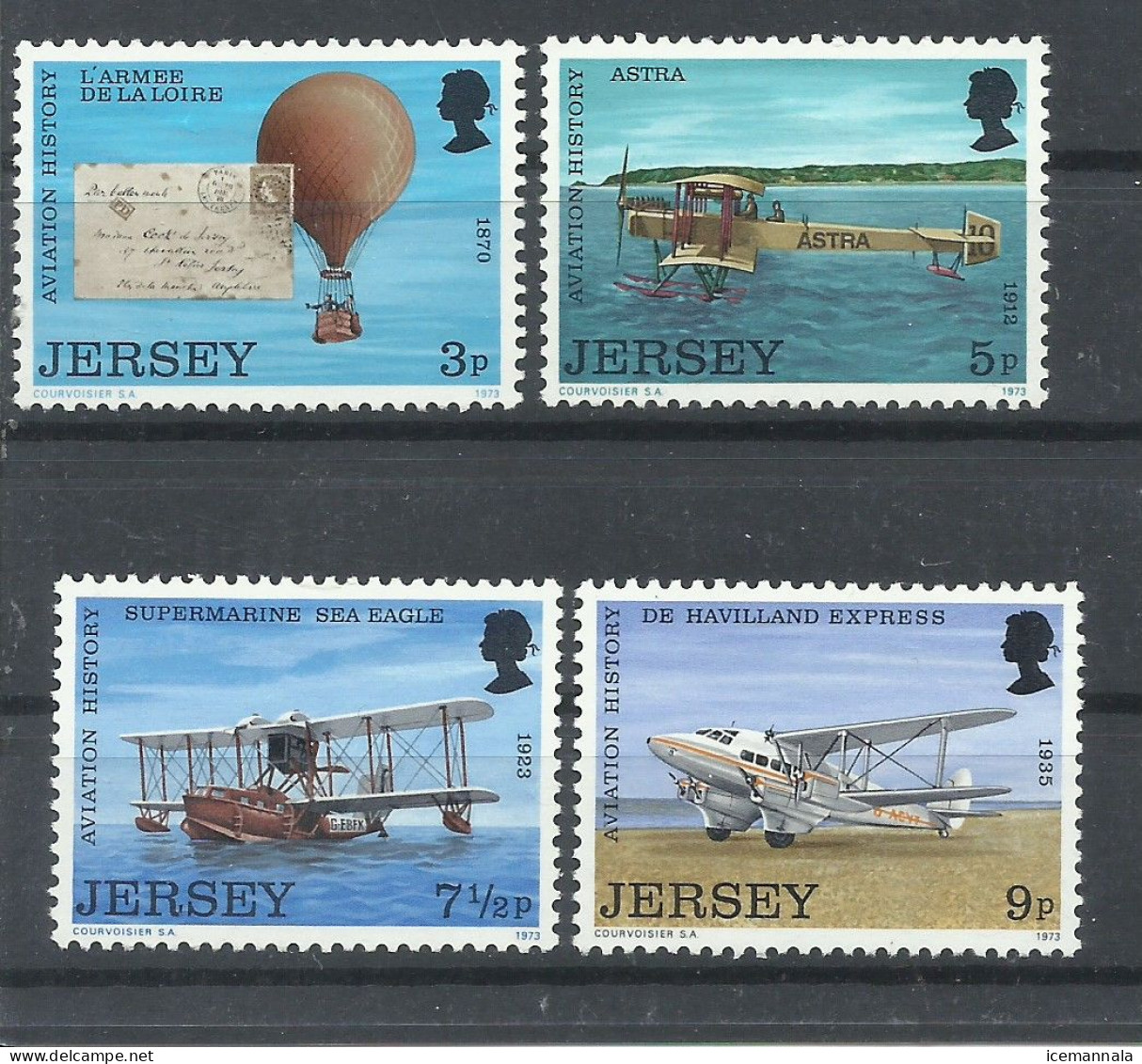 JERSEY  YVERT   75/78  MNH  ** - Flugzeuge