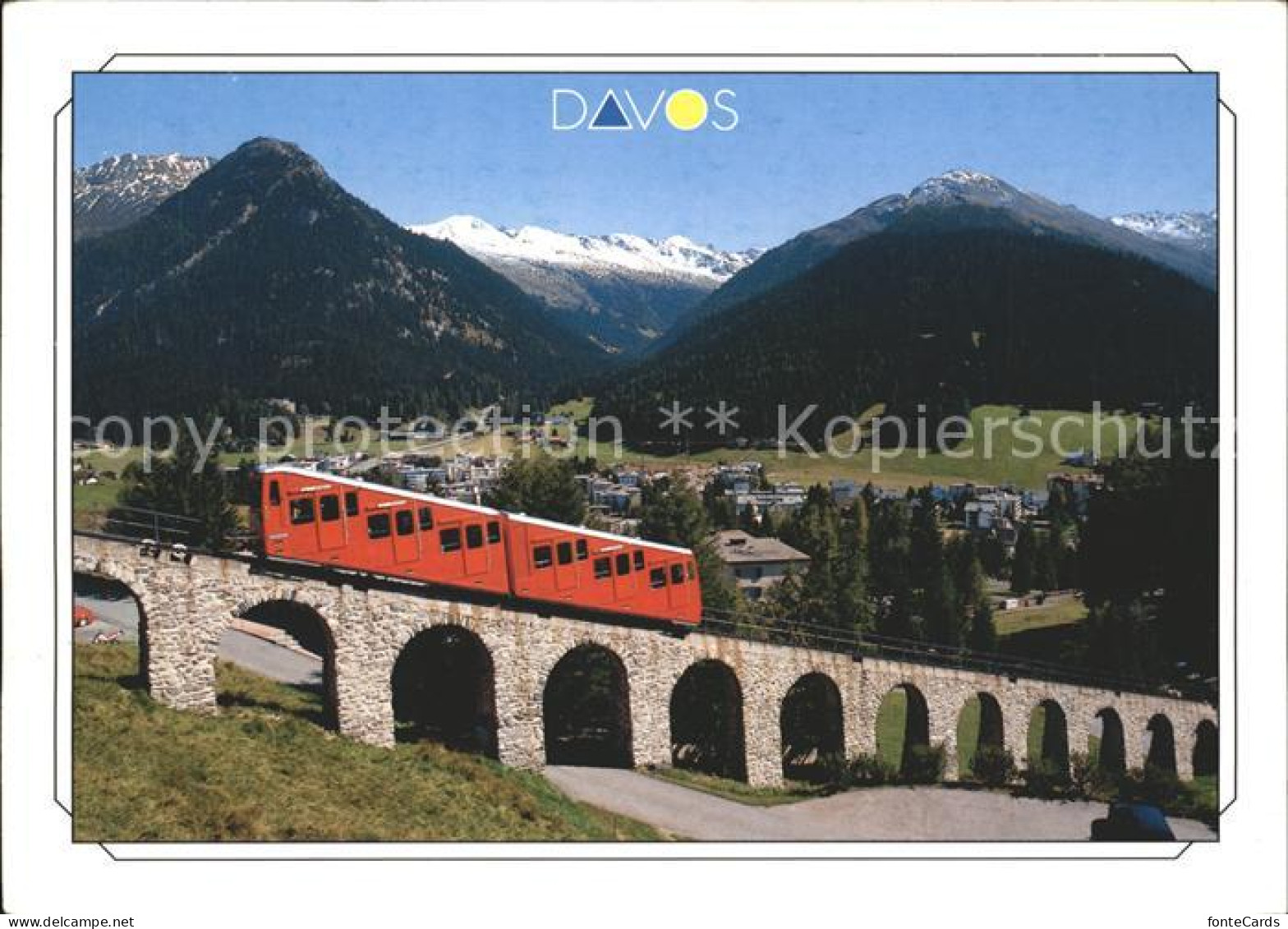 11915183 Davos GR Bergbahn Viadukt Davos Platz - Sonstige & Ohne Zuordnung