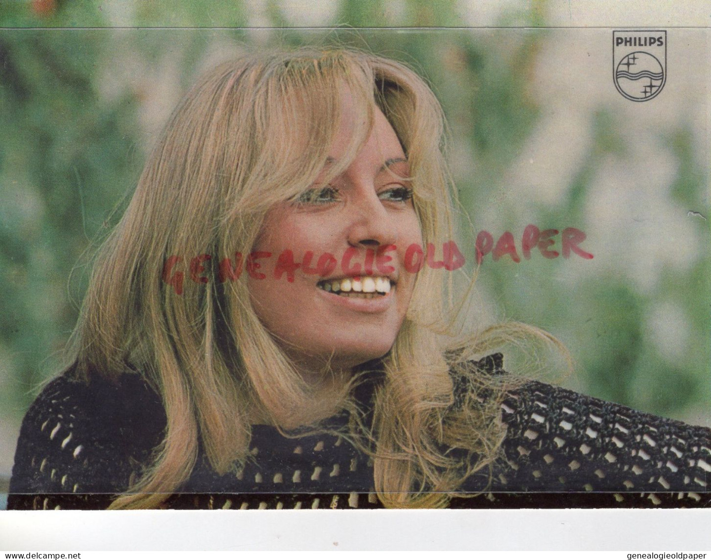 GEORGETTE LEMAIRE - PHILIPS  CARTE DEDICACEE  1977 - Zangers En Musicus