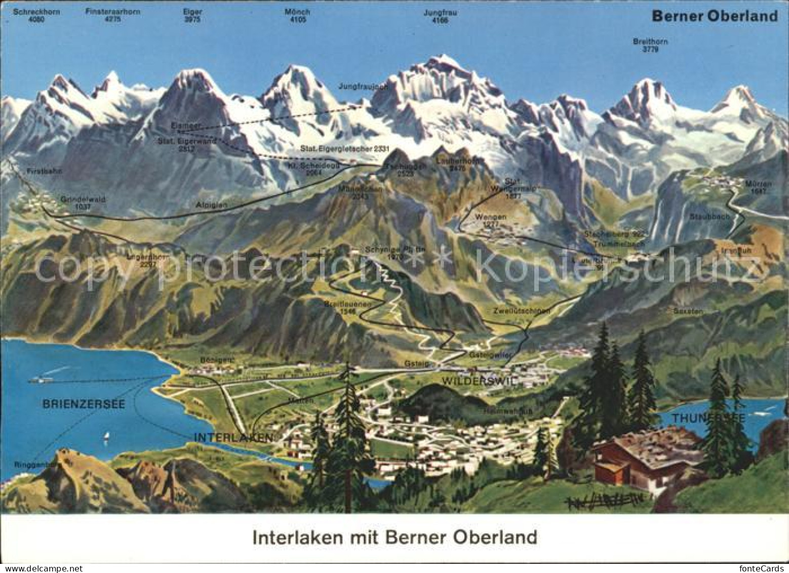 11914513 Interlaken BE Mit Berner Oberland Brienzersee Thunersee Interlaken - Otros & Sin Clasificación