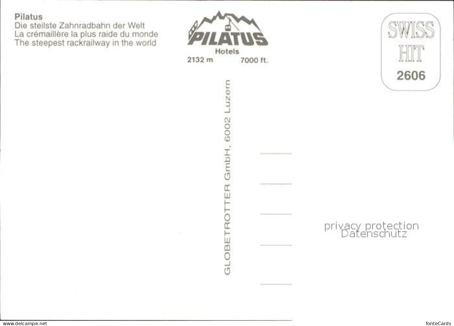 11914512 Pilatus Steilste Zahnradbahn Der Welt  Pilatus - Autres & Non Classés