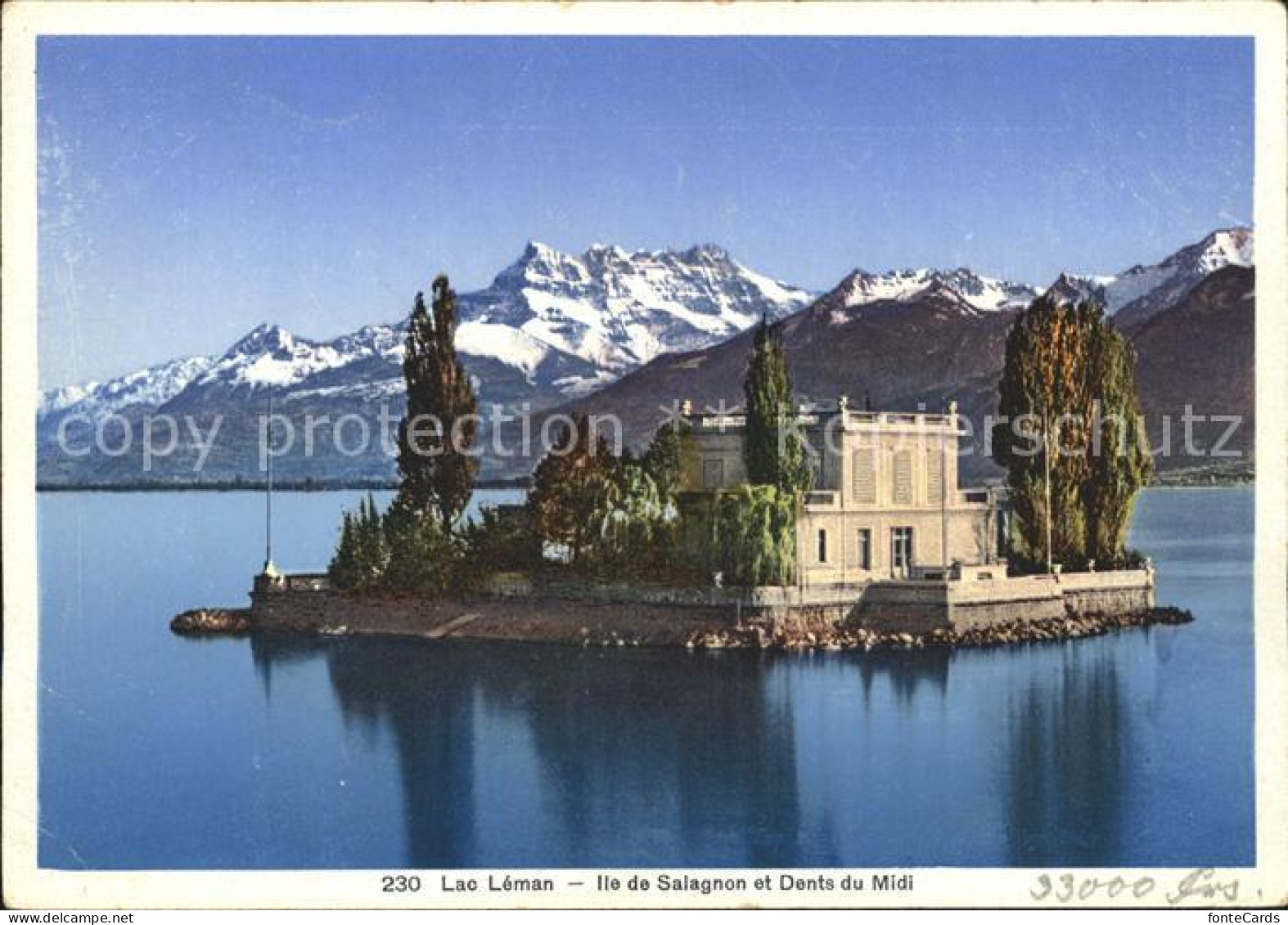 11914502 Lac Leman Genfersee Ile De Salagnon Et Dents Du Midi Genf - Sonstige & Ohne Zuordnung