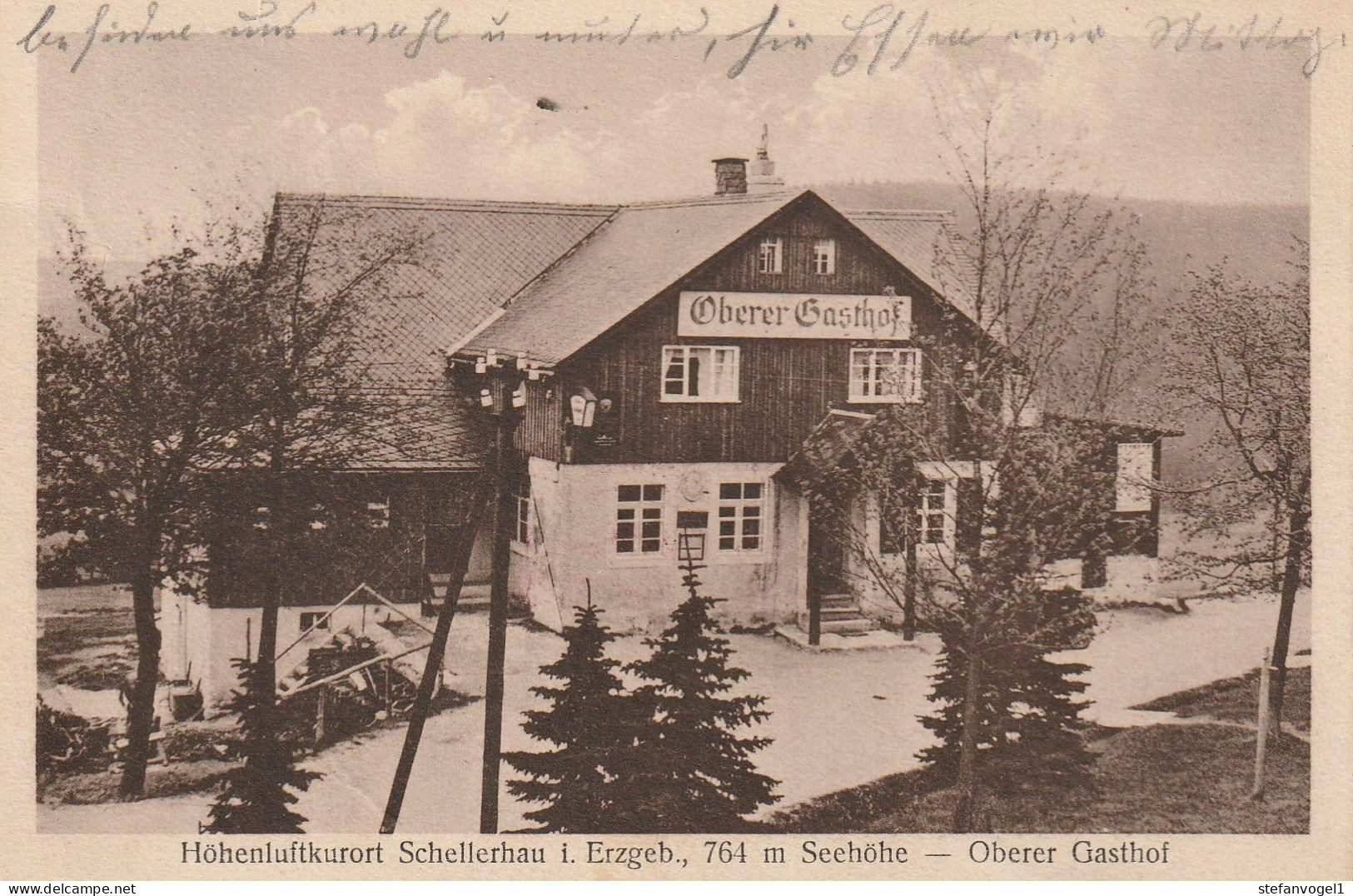 Schellerhau, Gel.1930   Oberer Gasthof - Schellerhau