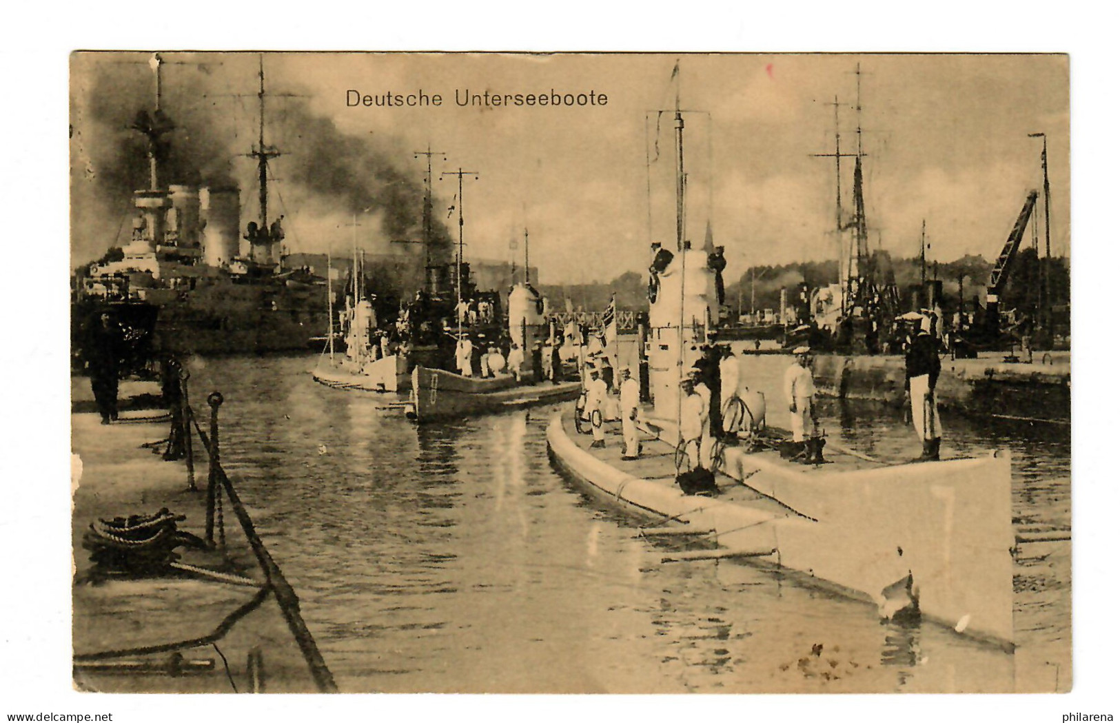 Ansichtskarte Deutsche U-Boote, Marine Schiffspost MSP 23 Nach Horb/Neckar, 1916 - Briefe U. Dokumente
