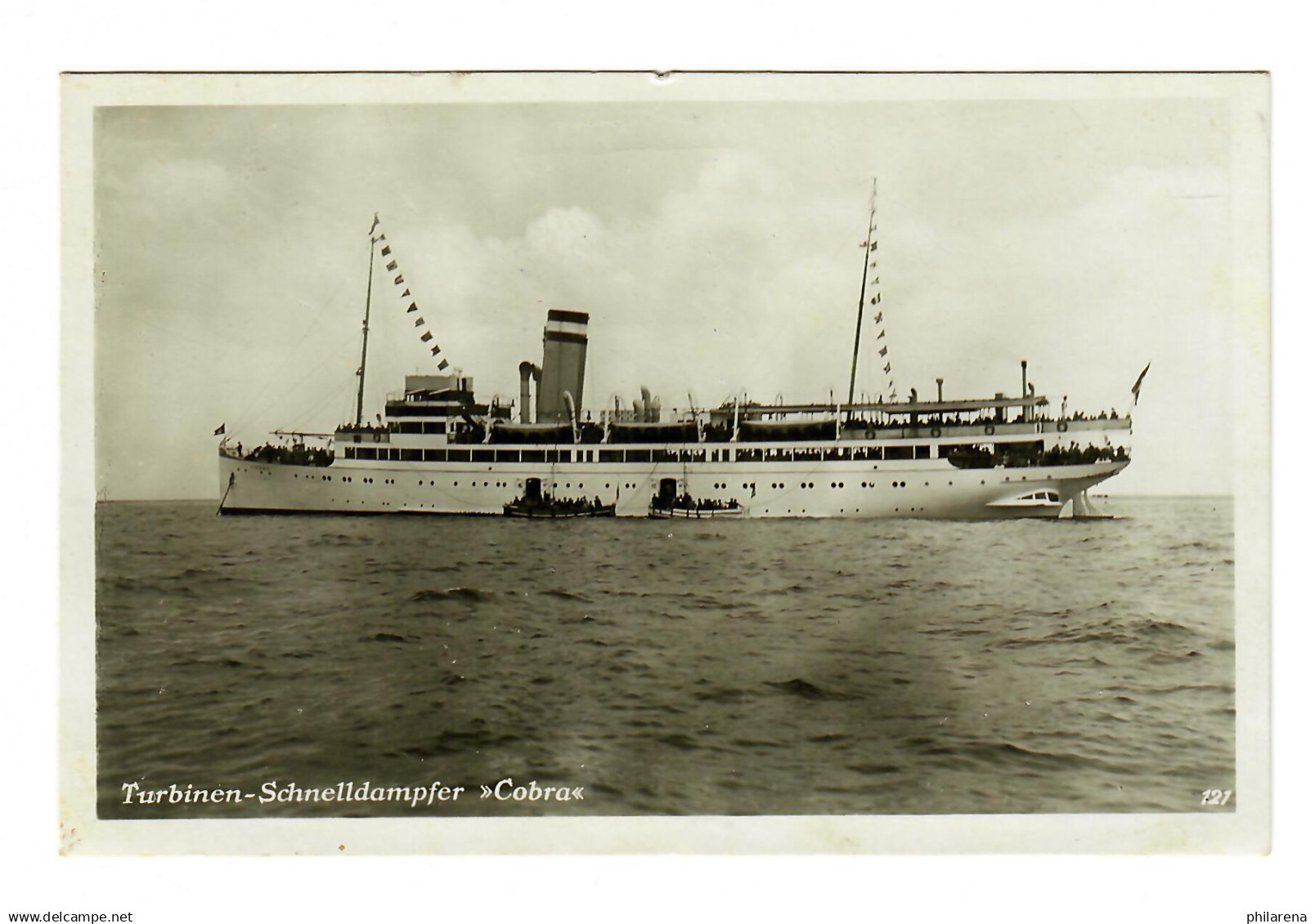 AK Turbinen Schnelldampfer Cobra, 1931, Hapag - Hamburg - Brieven En Documenten