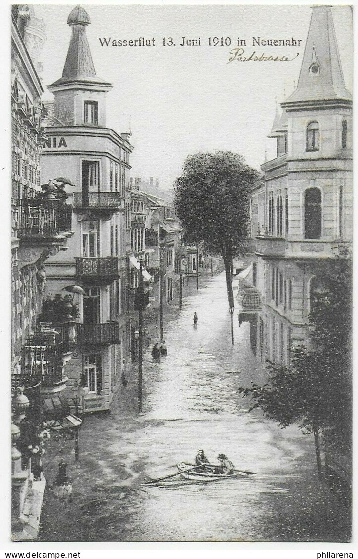 Ansichtskarte Wasserflut 1910 In Neuenahr Nach Heidelberg - Brieven En Documenten