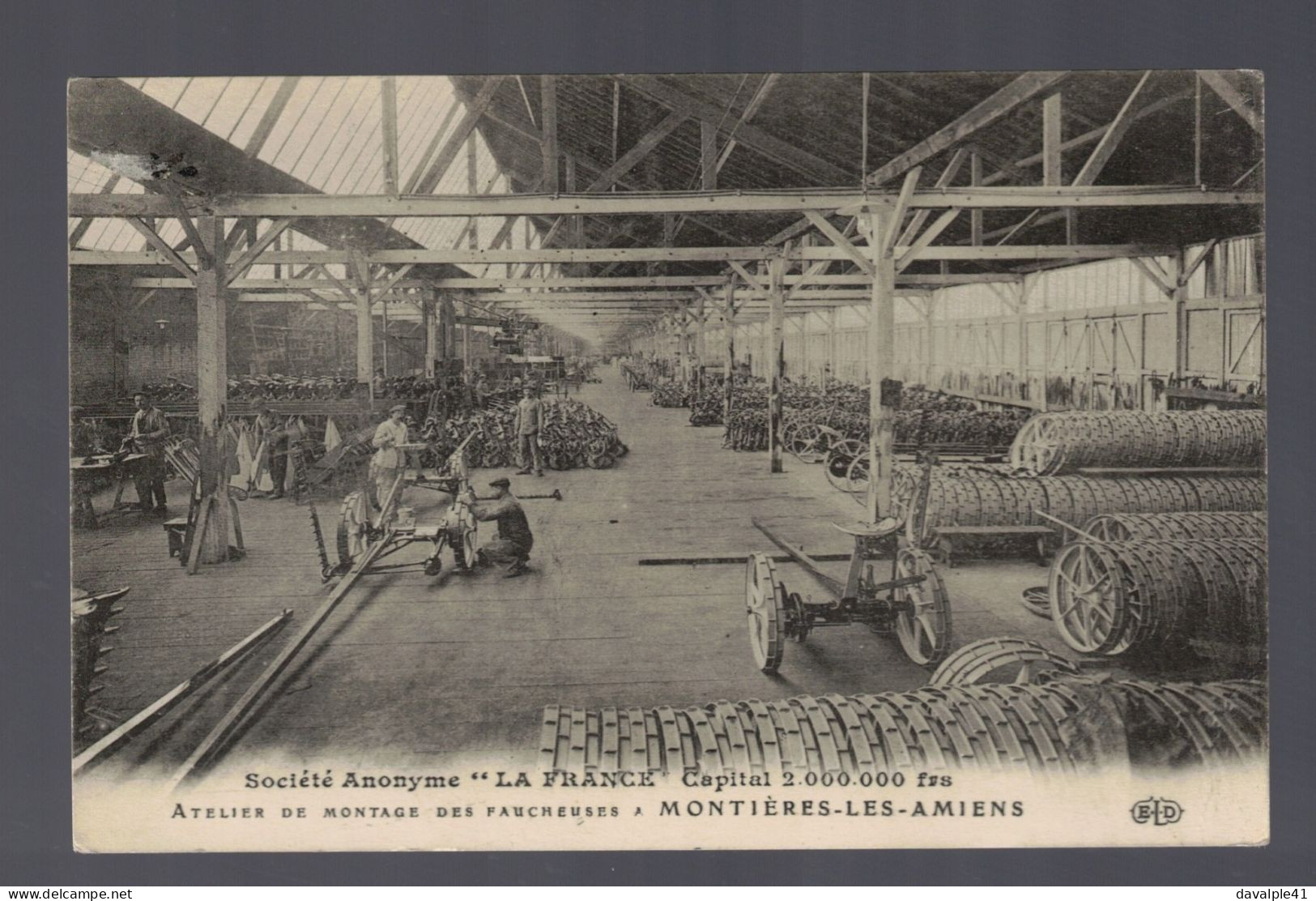 80  MONTIERES  LES AMIENS  USINE LA FRANCE    2 SCANS - Otros & Sin Clasificación