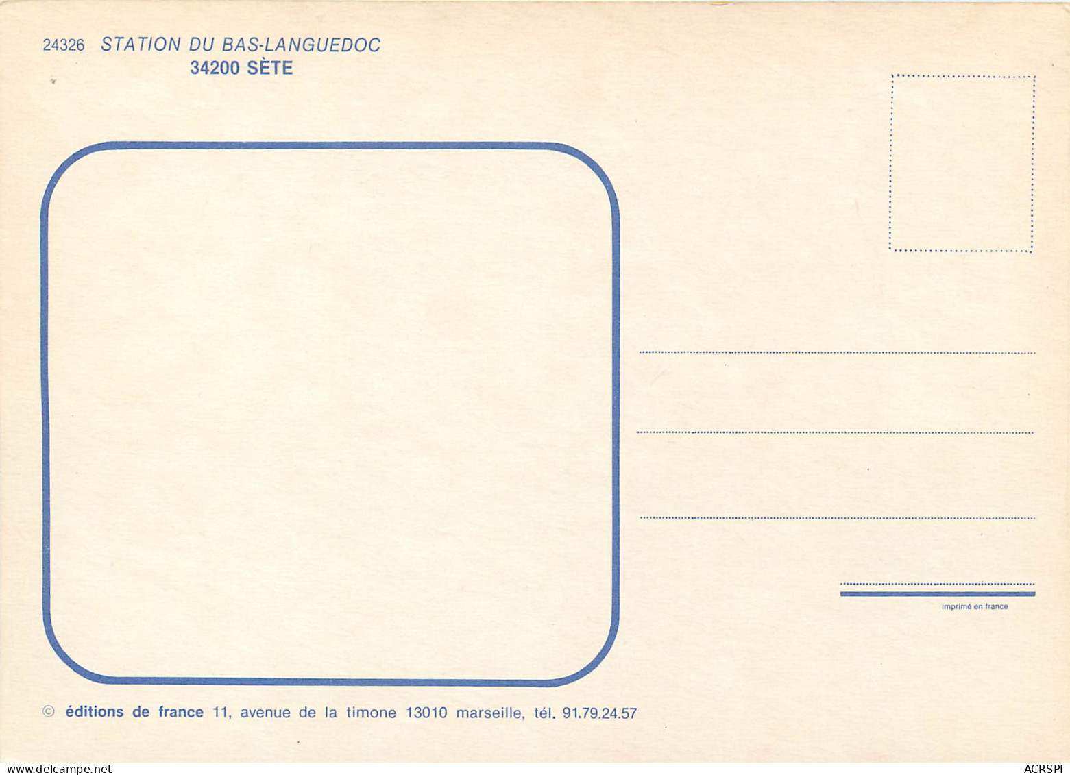 SETE Station Du Bas Languedoc 3(scan Recto-verso) MD2500 - Sete (Cette)
