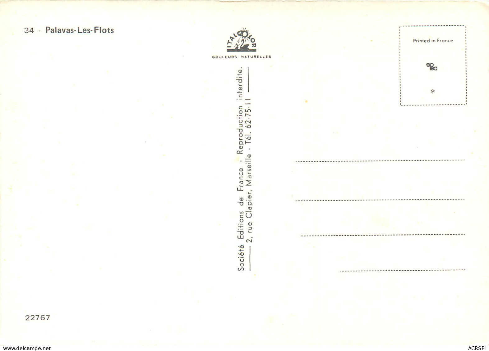 PALAVAS LES FLOTS 18(scan Recto-verso) MD2500 - Palavas Les Flots