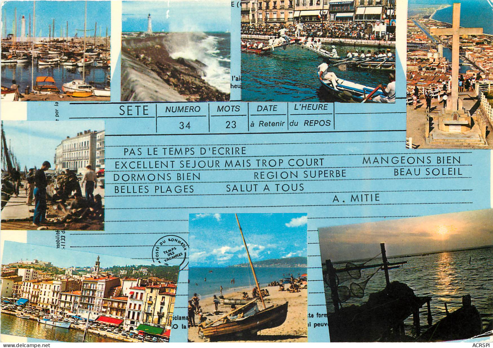 SETE Le Port La Jetee Les Joutes 20(scan Recto-verso) MD2501 - Sete (Cette)