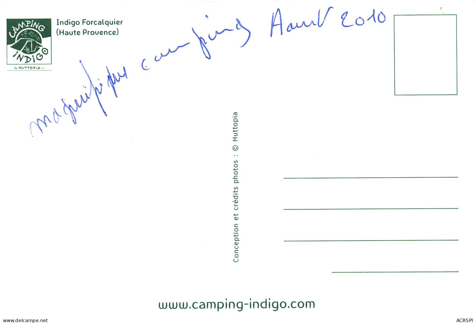 FORCALQUIER  Camping INDIGO 4  (scan Recto Verso) MD2501BIS - Forcalquier