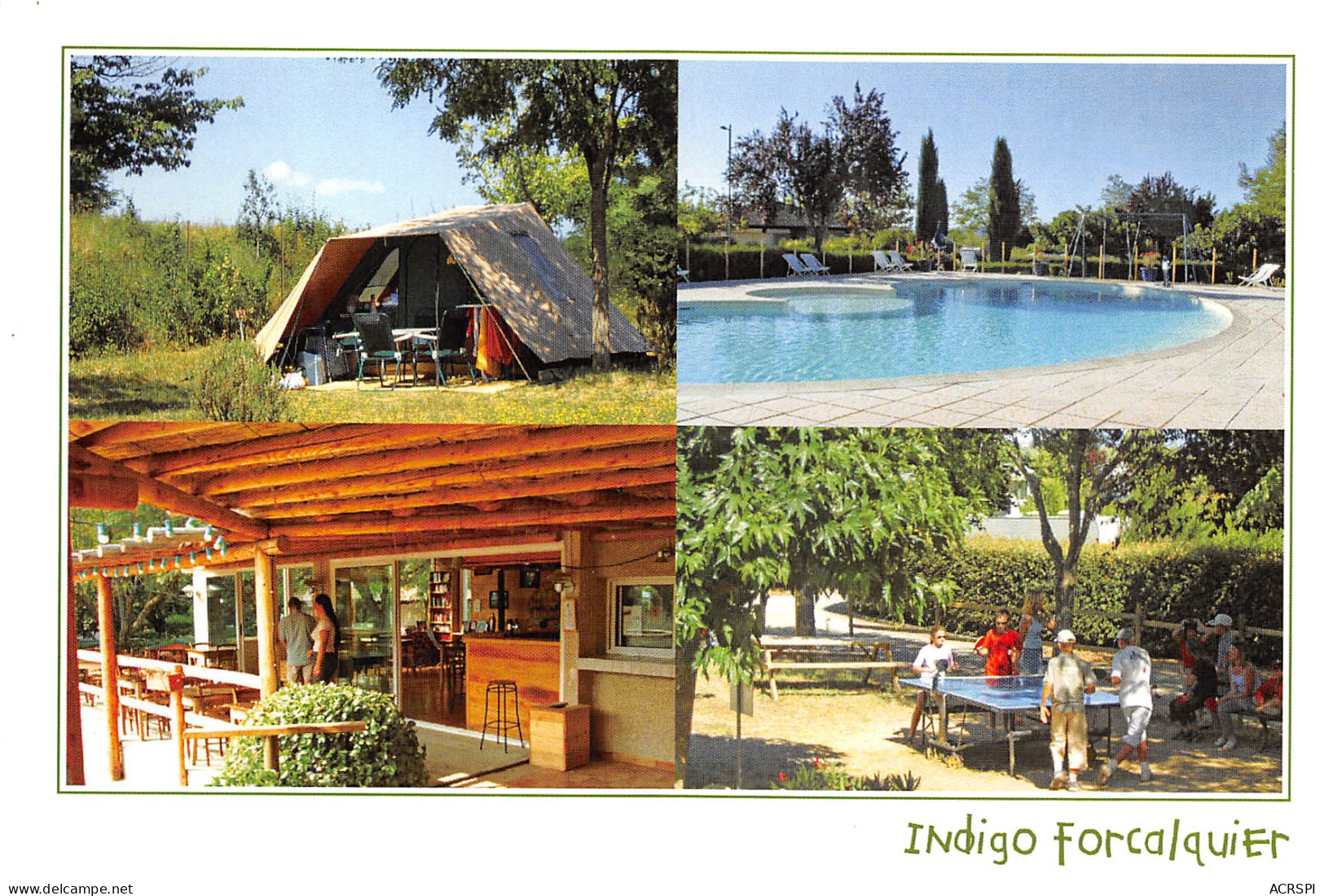 FORCALQUIER  Camping INDIGO Carte Vierge  3  (scan Recto Verso) MD2501BIS - Forcalquier