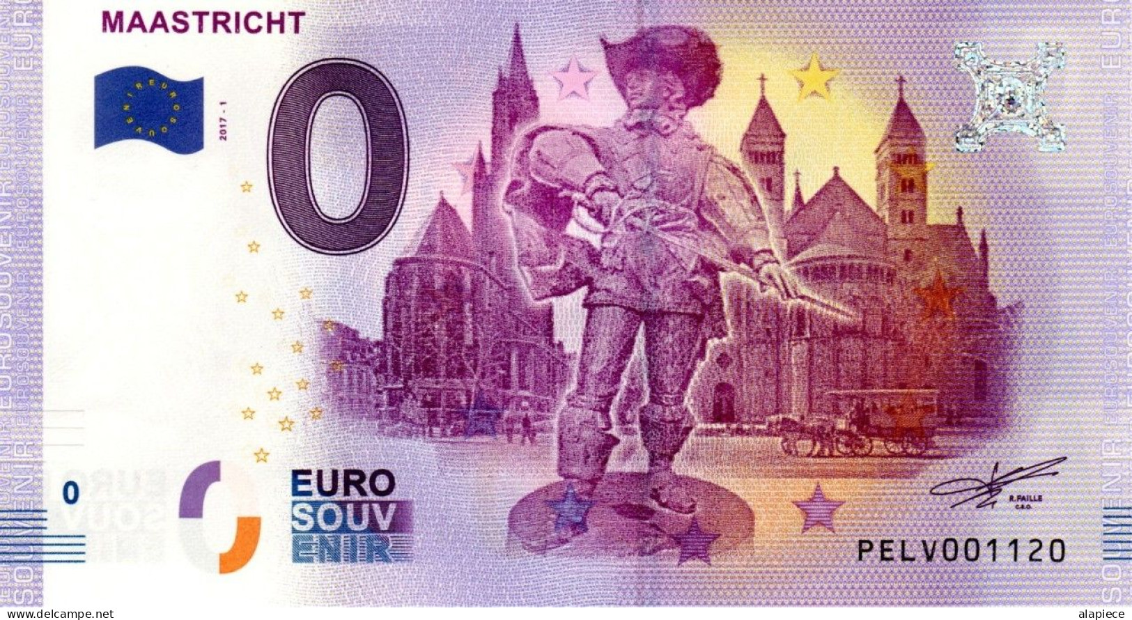 Billet Touristique - 0 Euro - Pays-Bas - Maastricht (2017-1) - Essais Privés / Non-officiels