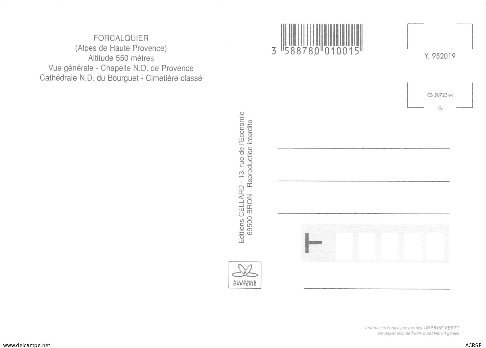 FORCALQUIER   Multivue 1 (scan Recto Verso)MD2501UND - Forcalquier