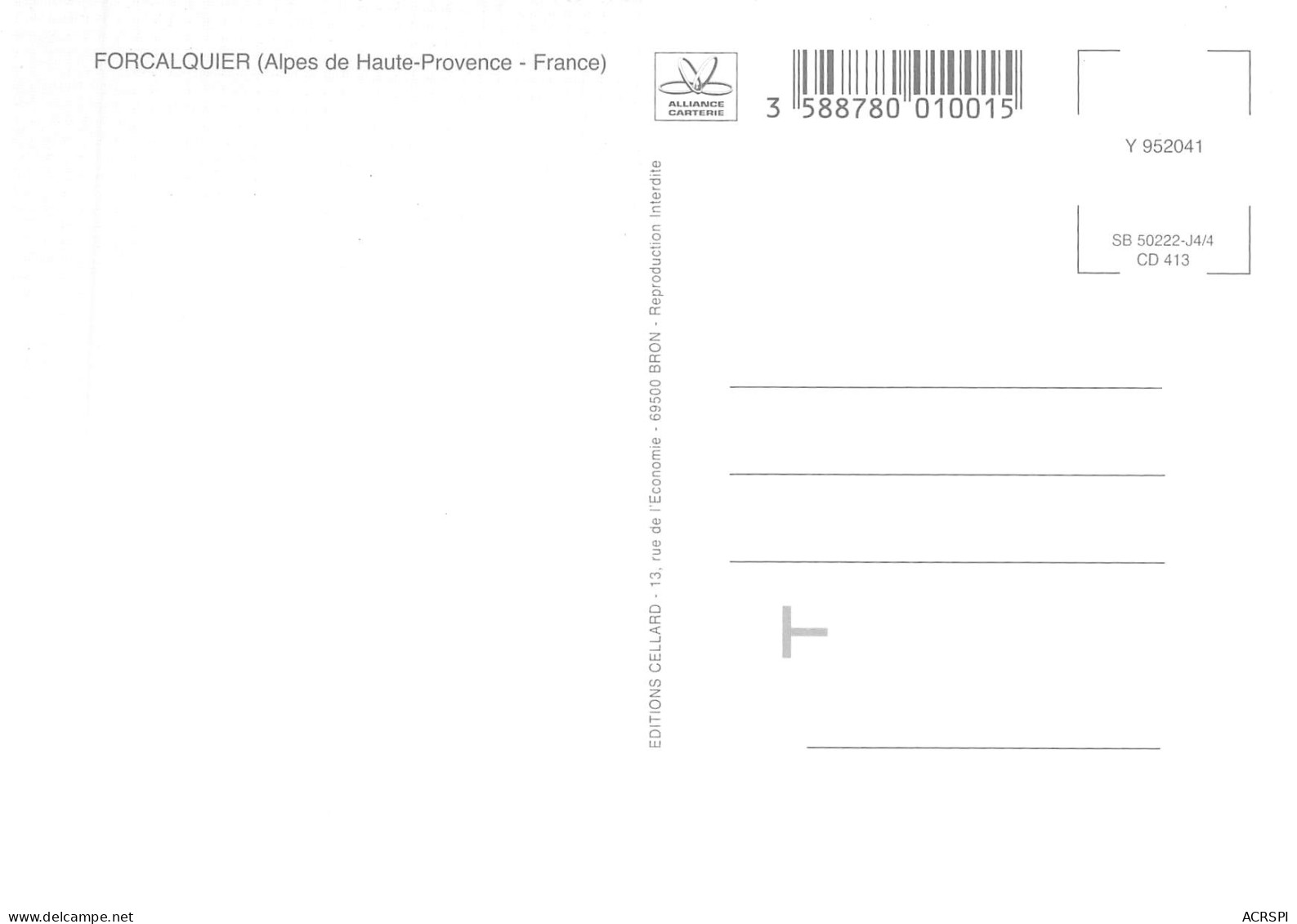 FORCALQUIER  Multivue   4 (scan Recto Verso)MD2501UND - Forcalquier