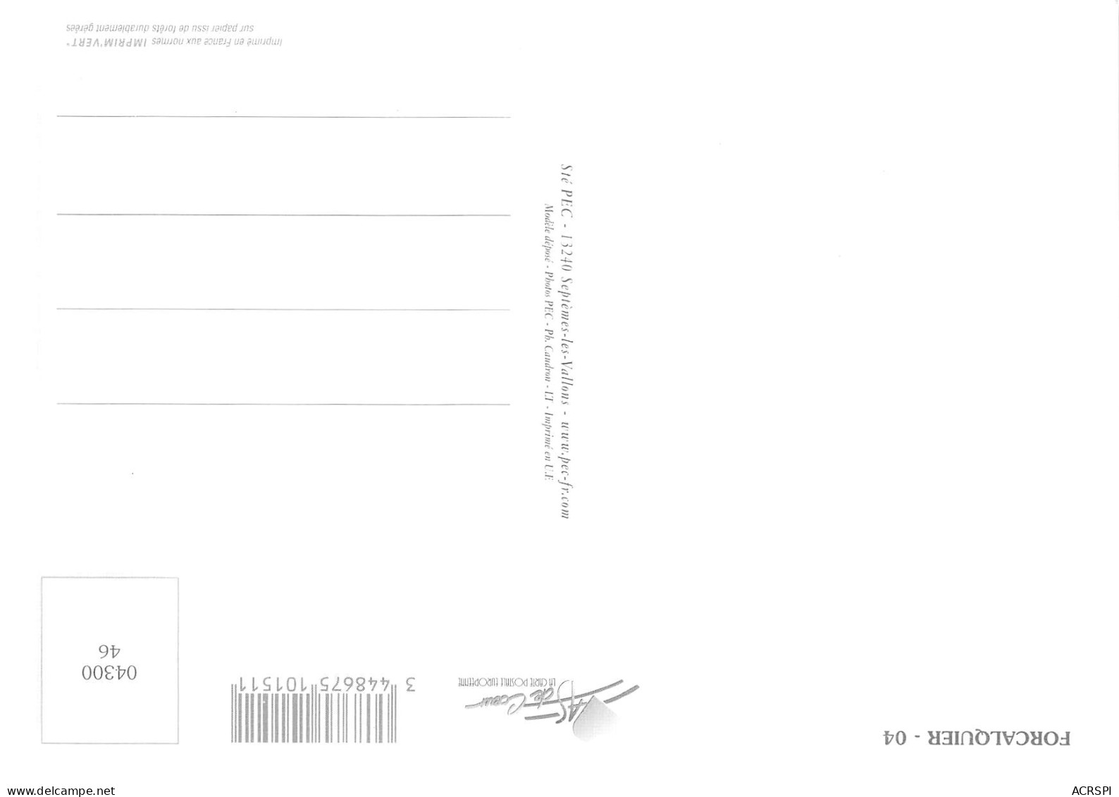 FORCALQUIER  Multivue  10 (scan Recto Verso)MD2501UND - Forcalquier