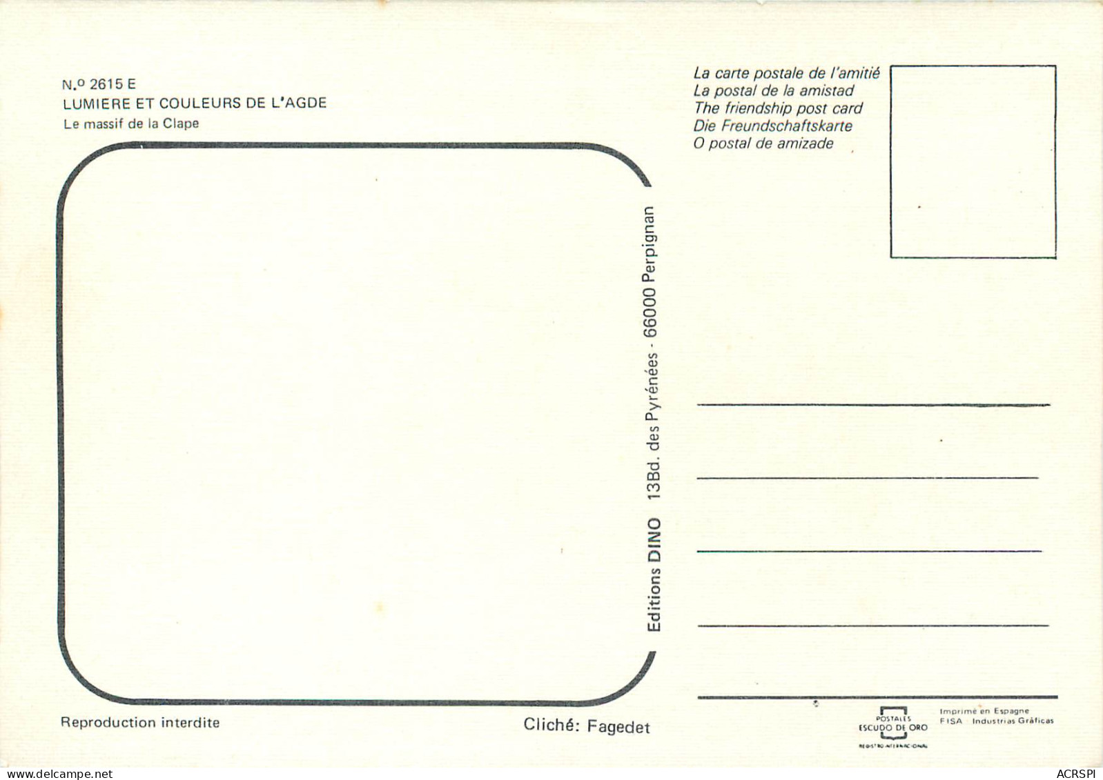 Le Massif De La Clape 9(scan Recto-verso) MD2502 - Agde