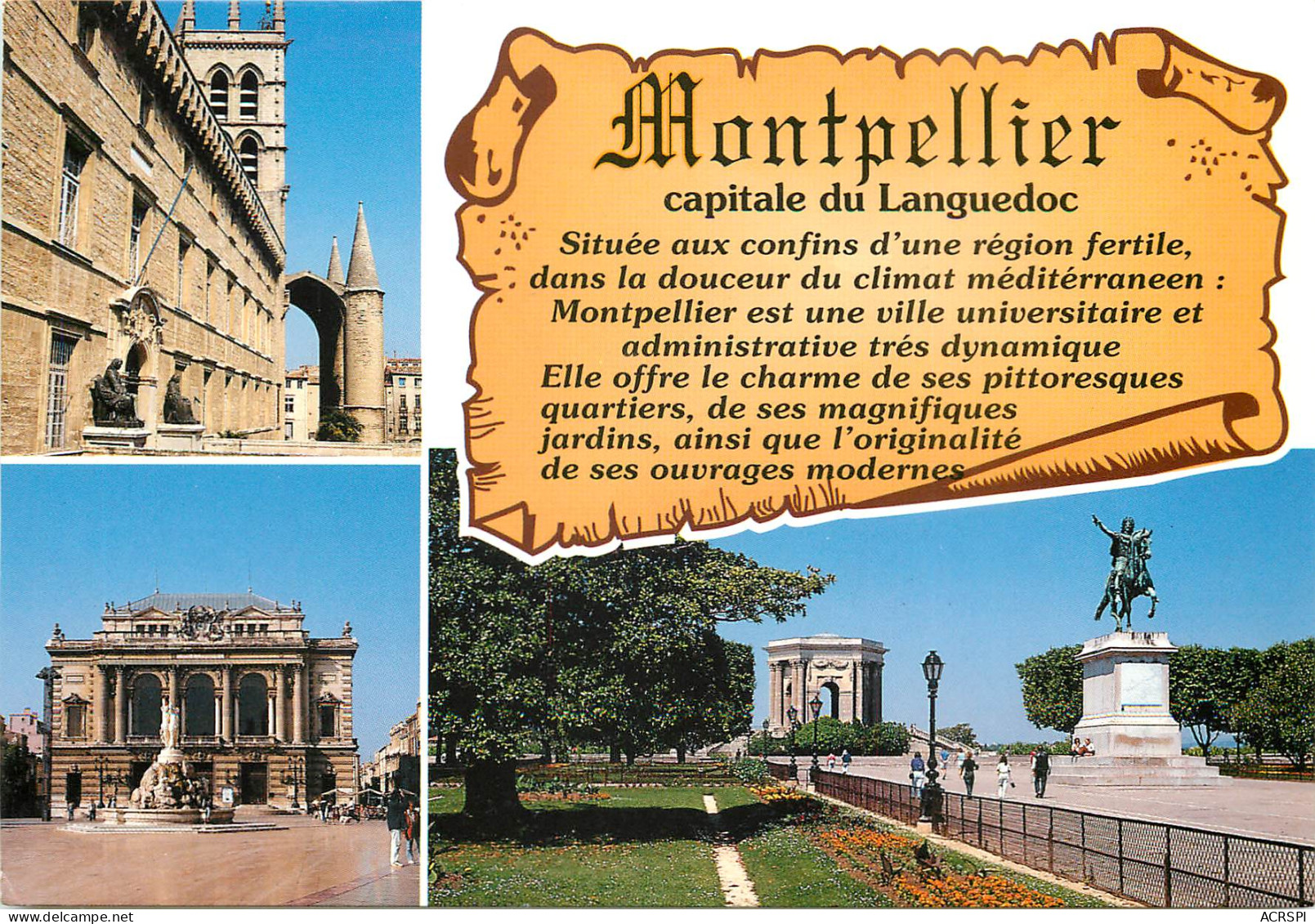 MONTPELLIER La Faculte De Medecine Et La Cathedrale Le Theatre 18(scan Recto-verso) MD2502 - Montpellier