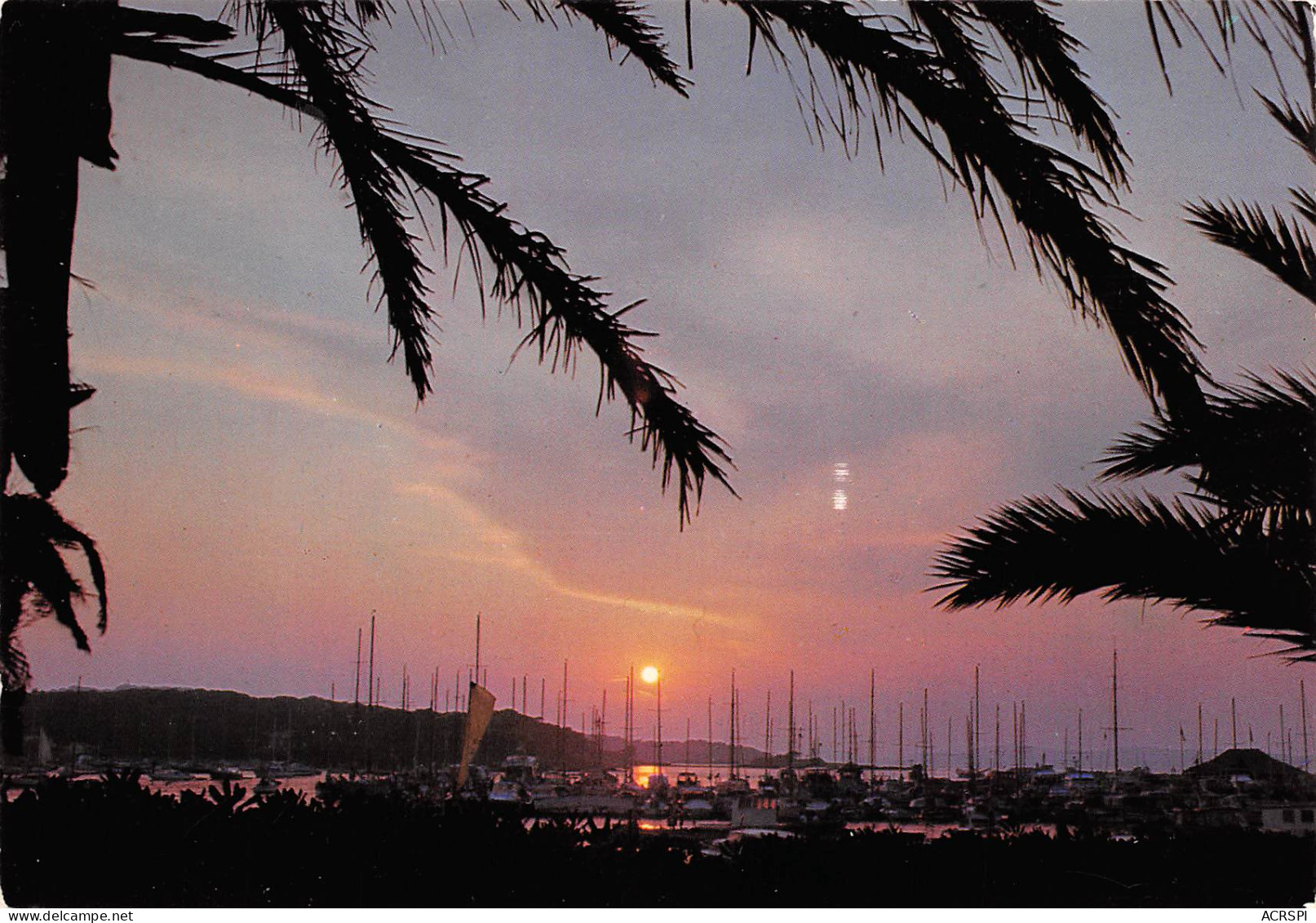 ILE DE PORQUEROLLES  Coucher De Soleil Sur Le Port  13  (scan Recto Verso)MD2502BIS - Porquerolles