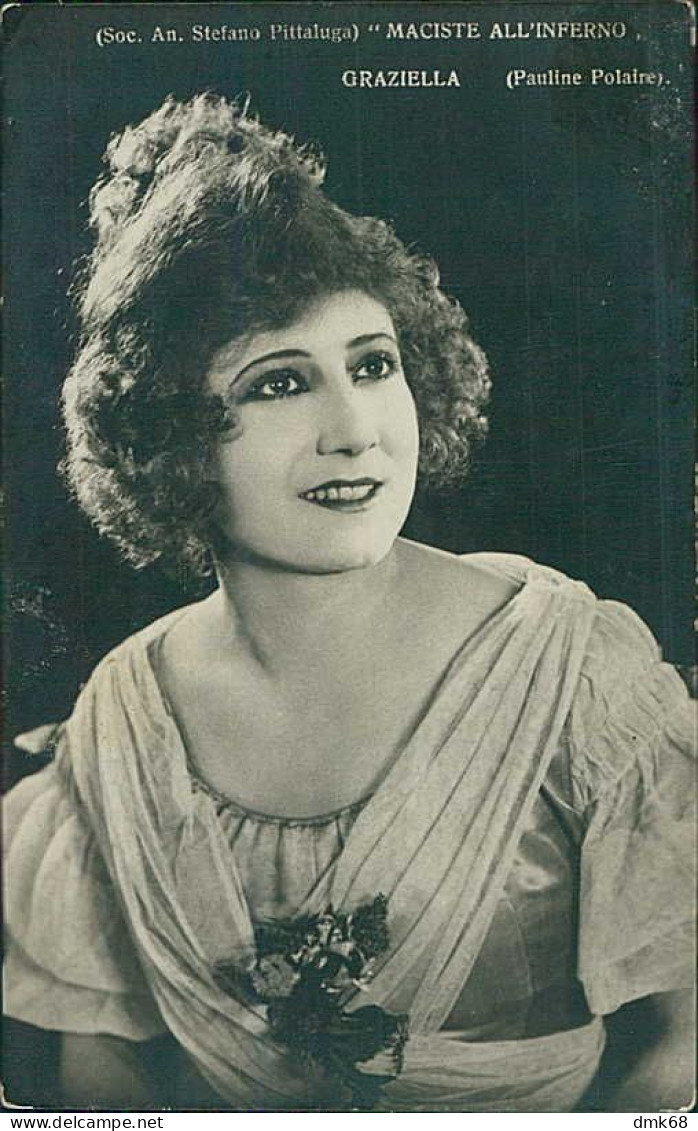 PAULINE POLAIRE / GIULIETTA GOZZI (  RAVENNA / ITALY  ) ITALIAN ACTRESS - RPPC POSTCARD 1920s  (TEM503) - Cantantes Y Músicos