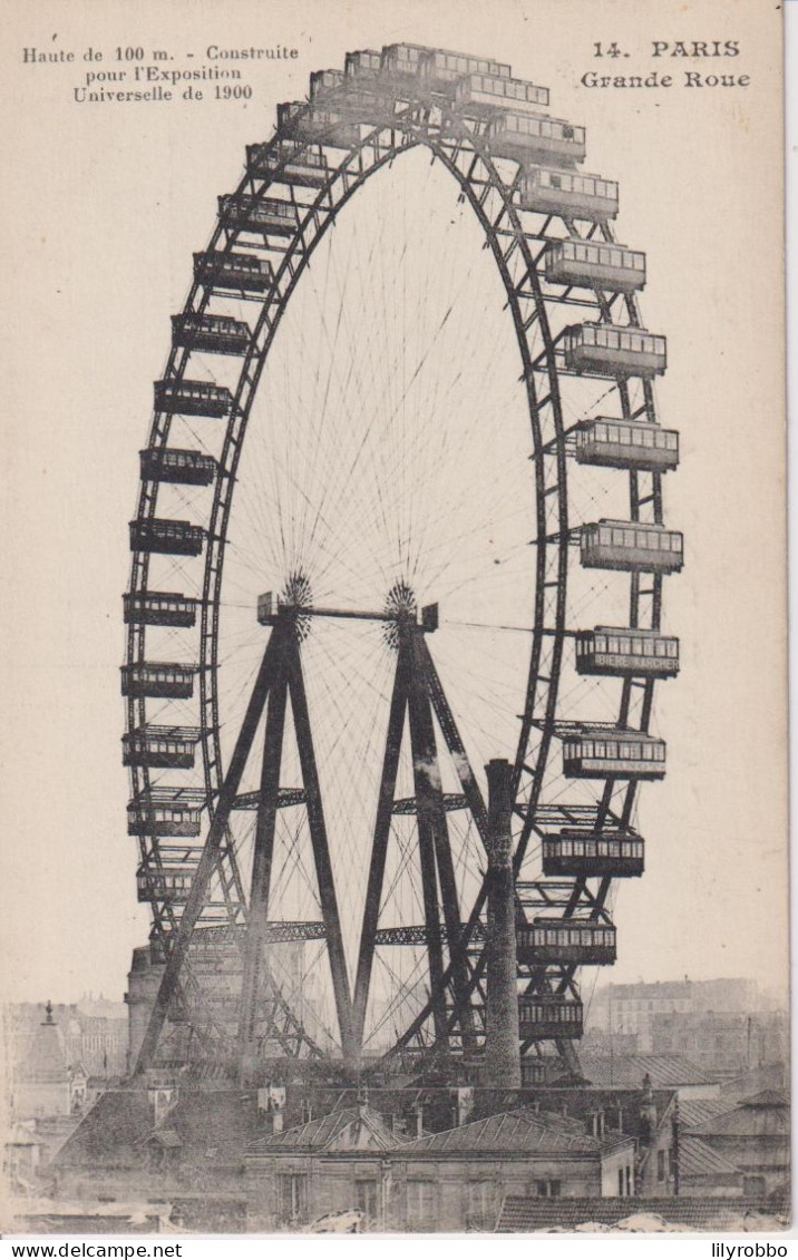 FRANCE - PARIS - Grande Roue Construite Pour L'Expositions Universelle De 1900 - Expositions