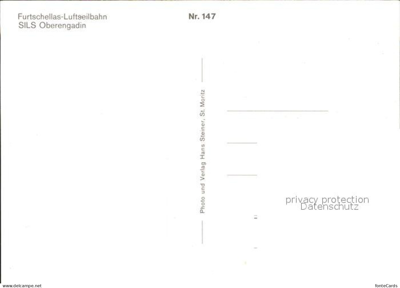 11909551 Sils Engadin Graubuenden Furschellas Luftseilbahn  - Other & Unclassified