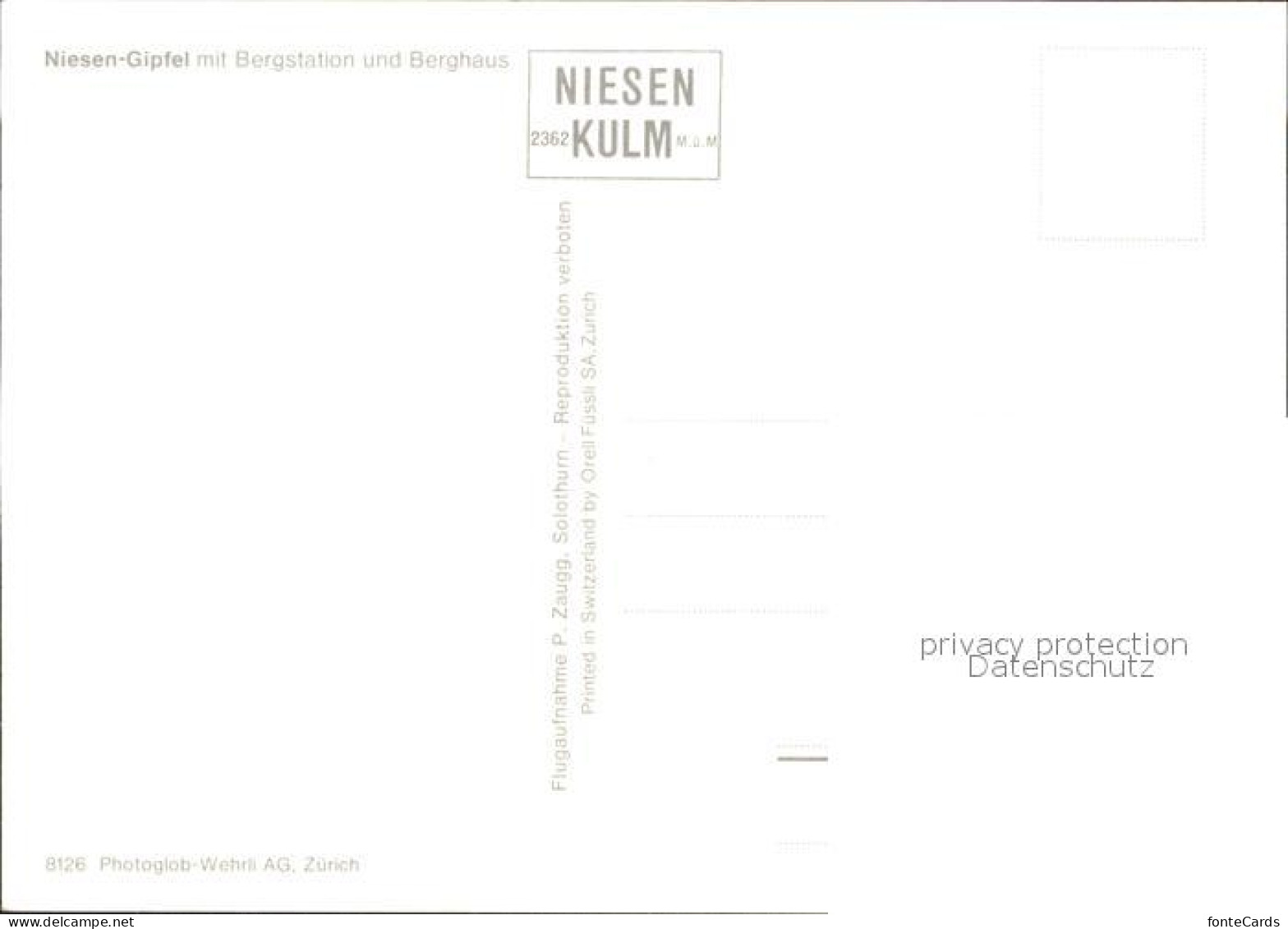 11909460 Niesen Kulm Gipfel Bergstation Berghaus Niesen Kulm - Otros & Sin Clasificación