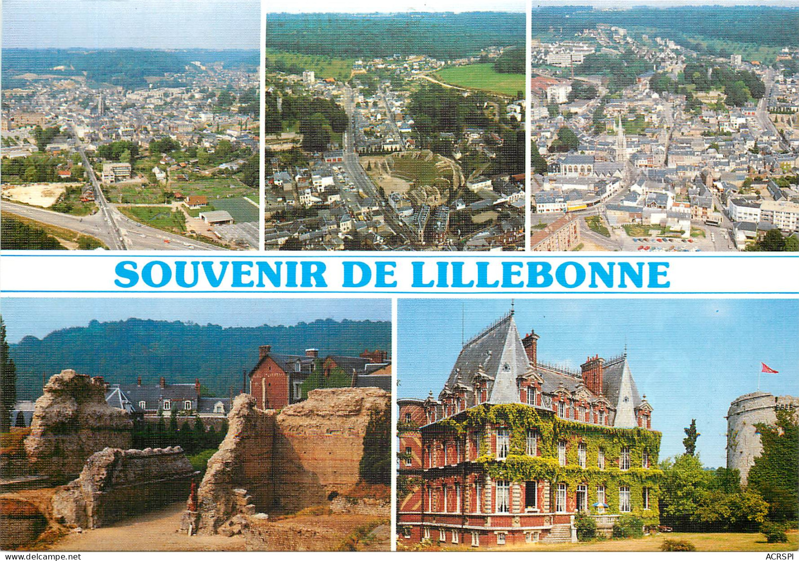 LILLEBONNE Vues Aeriennes Sur La Ville Le Theatre Romain 25(scan Recto-verso) MD2507 - Lillebonne