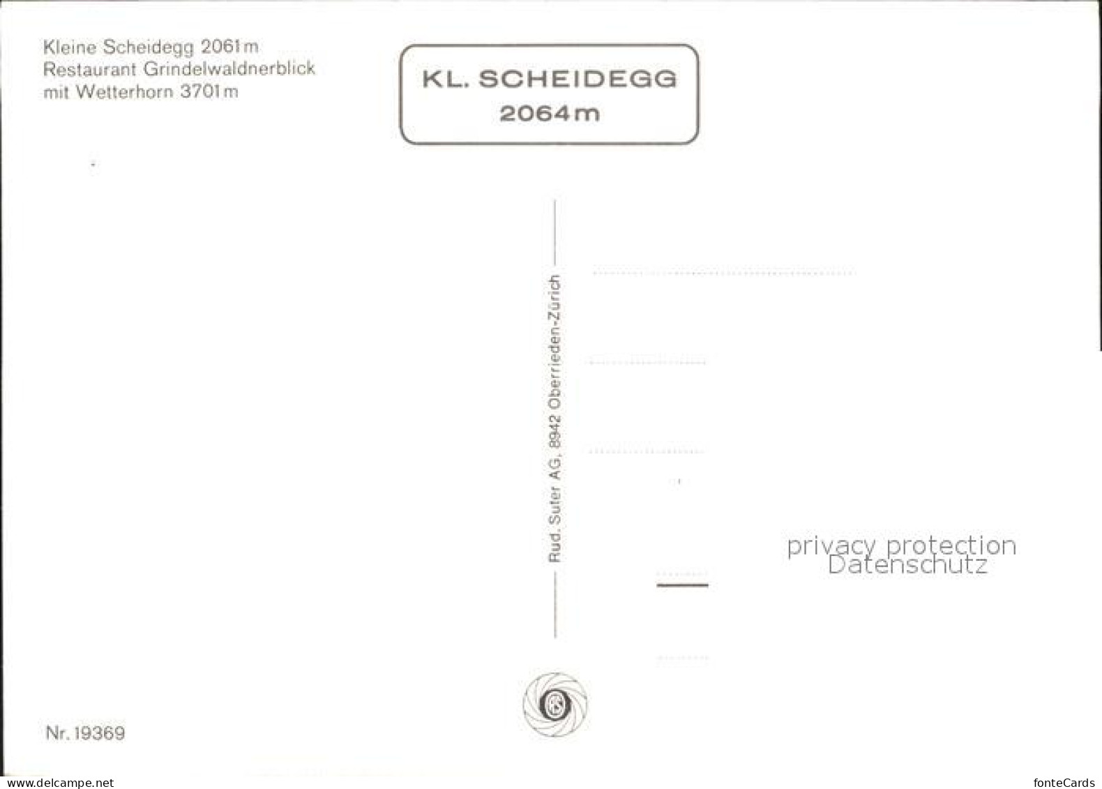 11909042 Kleine Scheidegg Interlaken Restaurant Grindelwaldnerblick Wetterhorn K - Other & Unclassified