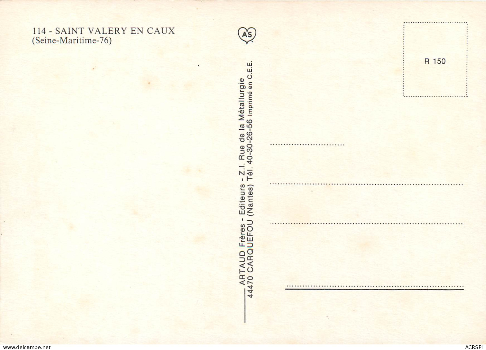 SAINT VALERY EN CAUX 20(scan Recto-verso) MD2514 - Saint Valery En Caux