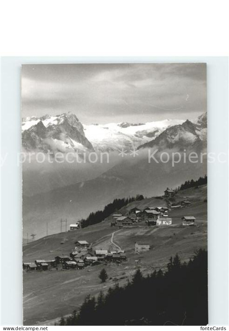 11908550 Valais Wallis Kanton Dorf Mit Bergkette Sion - Other & Unclassified