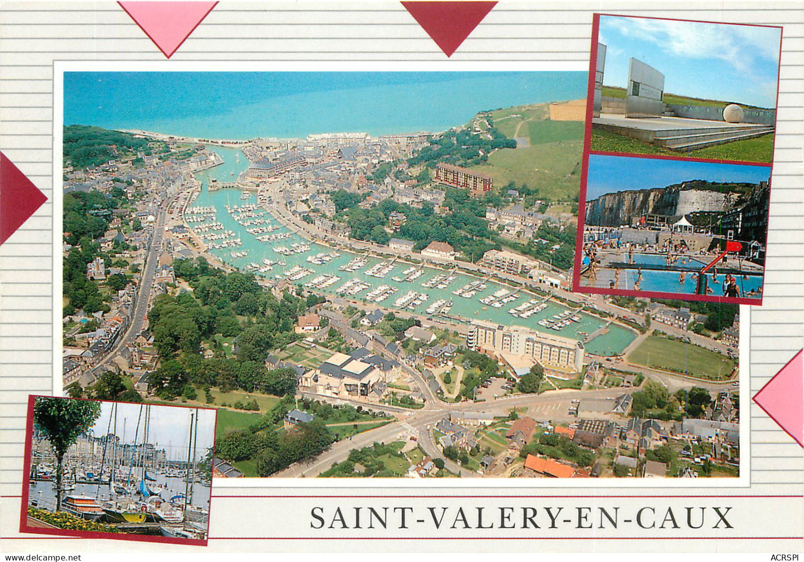 SAINT VALERY EN CAUX Vue Aerienne Le Port De Plaisance 11(scan Recto-verso) MD2516 - Saint Valery En Caux