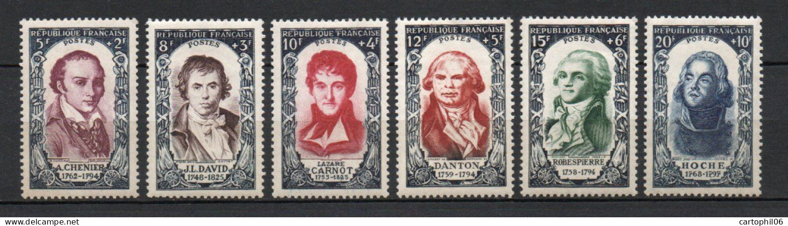 - FRANCE N° 867/72 Neufs ** MNH - Série CÉLÉBRITÉS 1950 - Cote 100,00 € - - Unused Stamps