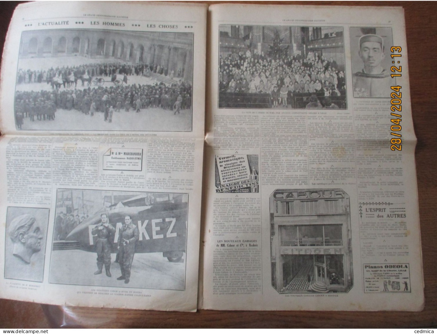 LE GRAND HEBDOMADAIRE ILLUSTRE DU NORD 17 JANVIER 1932 LES FUNERAILLES DE M.MAGINOT,LES SPORTS,FUNERAILLES DU GENERAL PA - Picardie - Nord-Pas-de-Calais