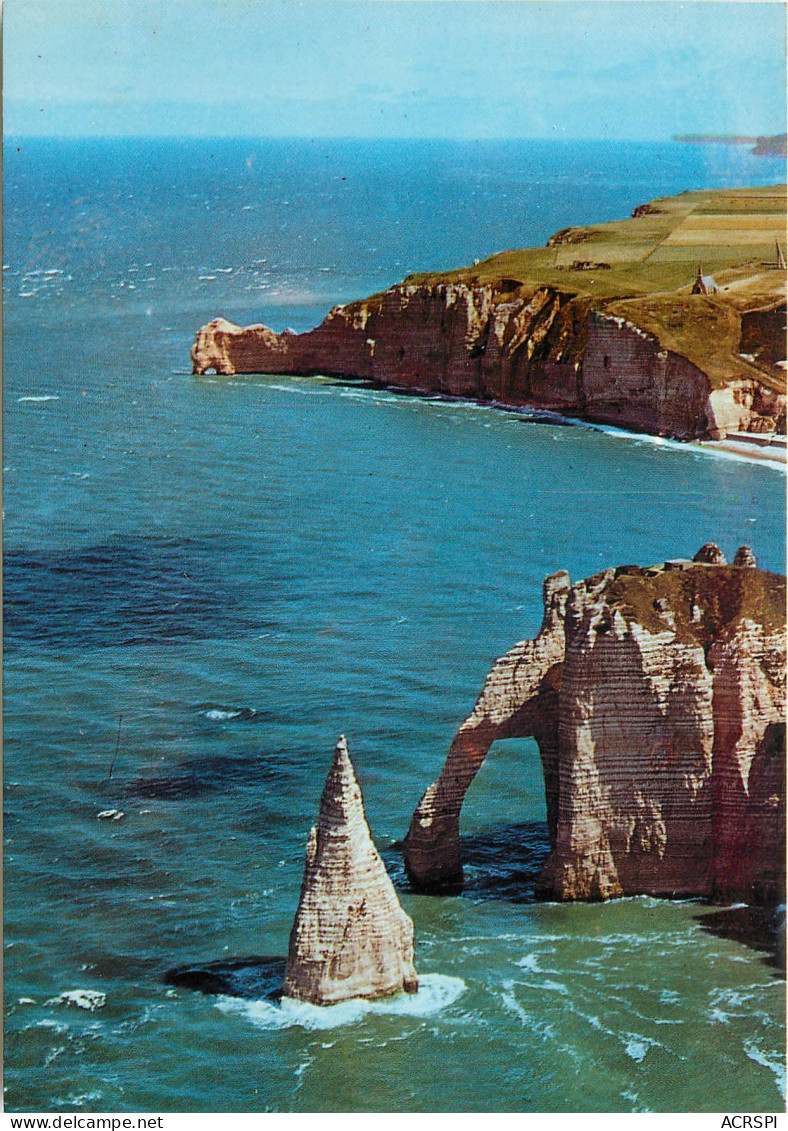 ETRETAT L Aiguille La Porte D Aval Et Les Falaises 23(scan Recto-verso) MD2518 - Etretat