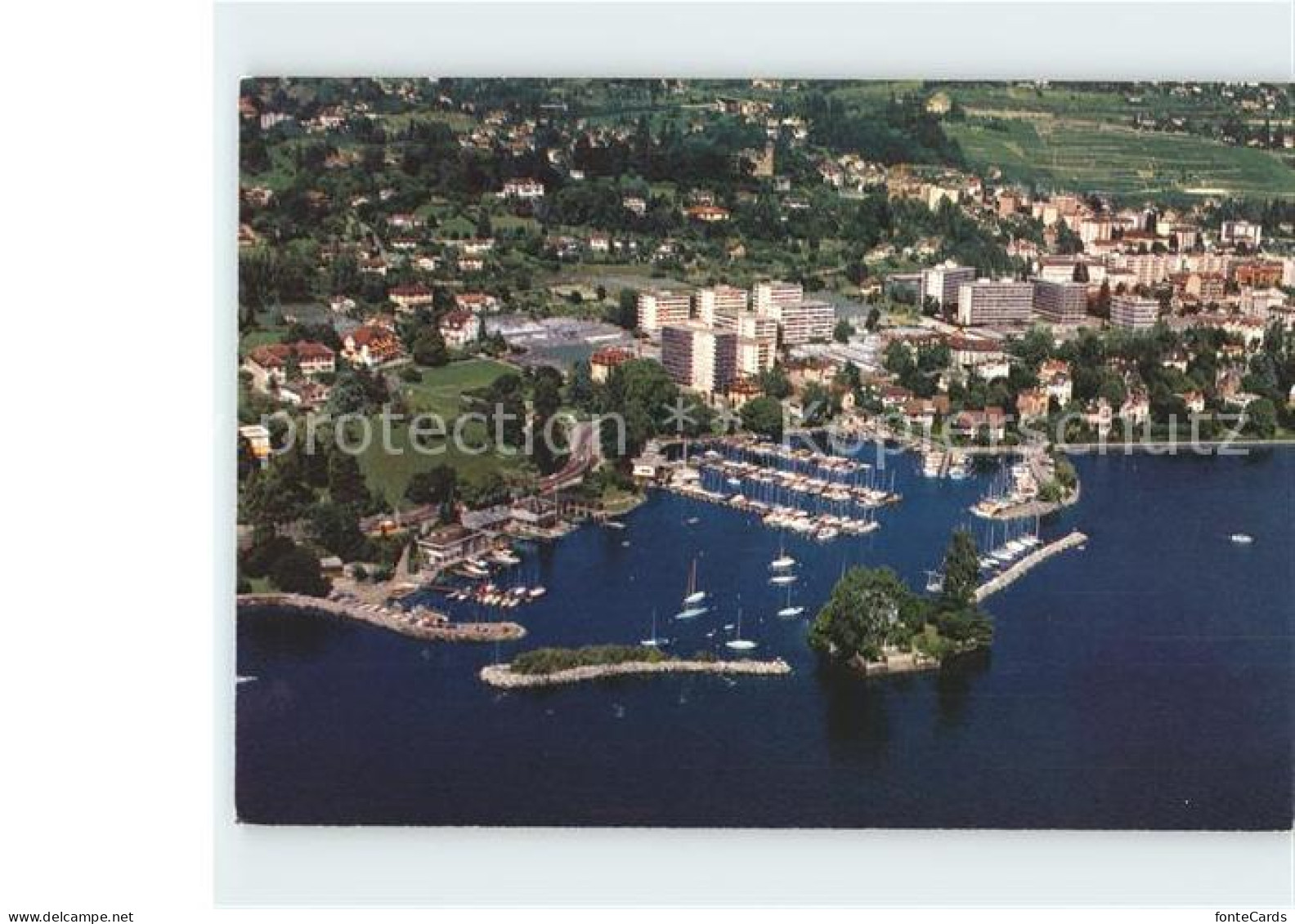 11908470 Montreux VD Fliegeraufnahme Hafen Montreux - Other & Unclassified