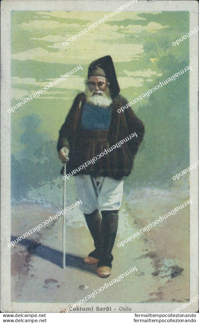 Bq307 Cartolina Costumi Sardi Osilo Provincia Di Sassari 1920 - Sassari