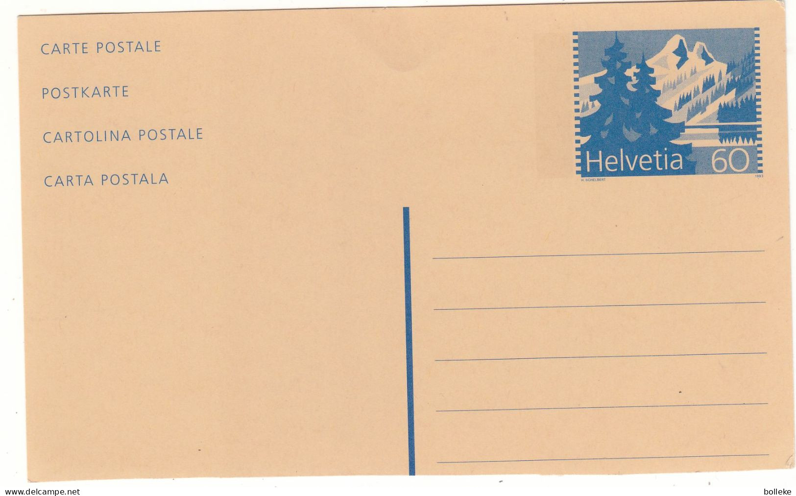 Suisse - Carte Postale De 1993 - Entier Postal - - Cartas & Documentos