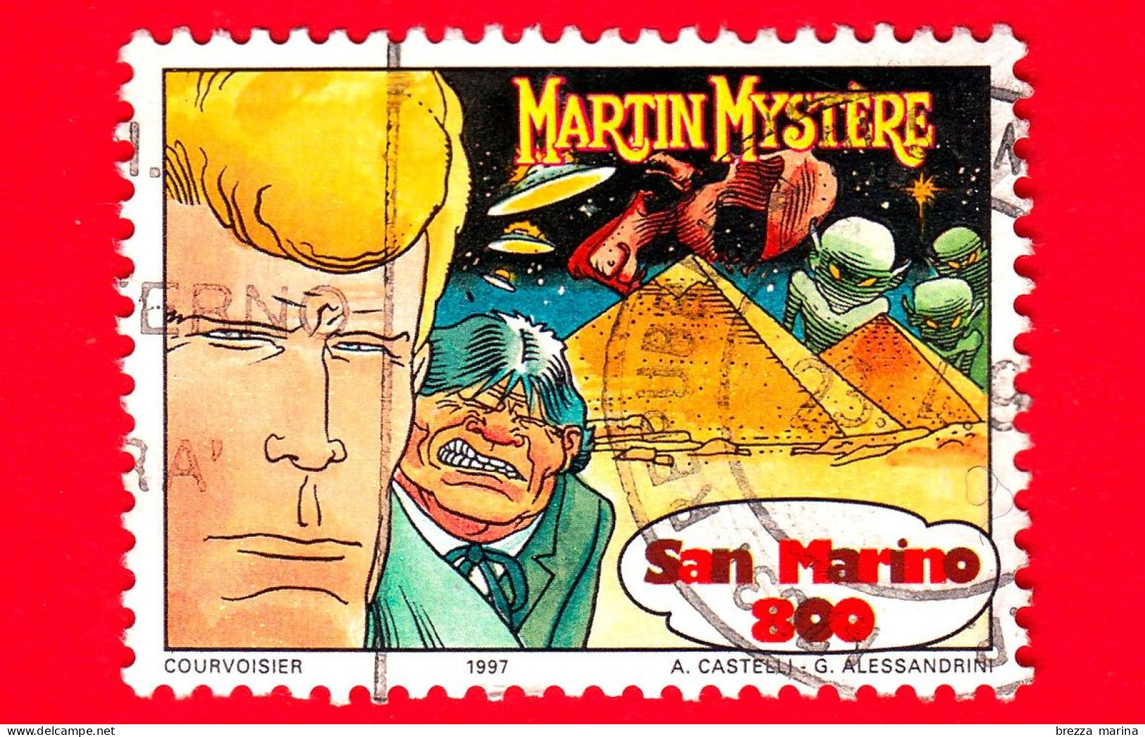 SAN MARINO - Usato - 1997 - Storia Del Fumetto Italiano - Martin Mystere, Di Castelli E Alessandrini - 800 - Gebraucht