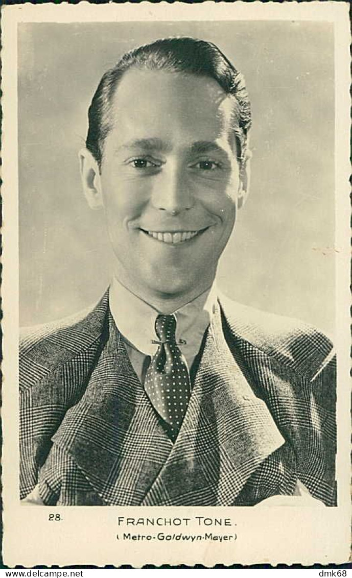 FRANCHOT TONE  ( NIAGARA FALLS / NEW YORK ) ACTOR - EDIT. G.C./ PARIS - RPPC POSTCARD 1940s  (TEM505) - Künstler