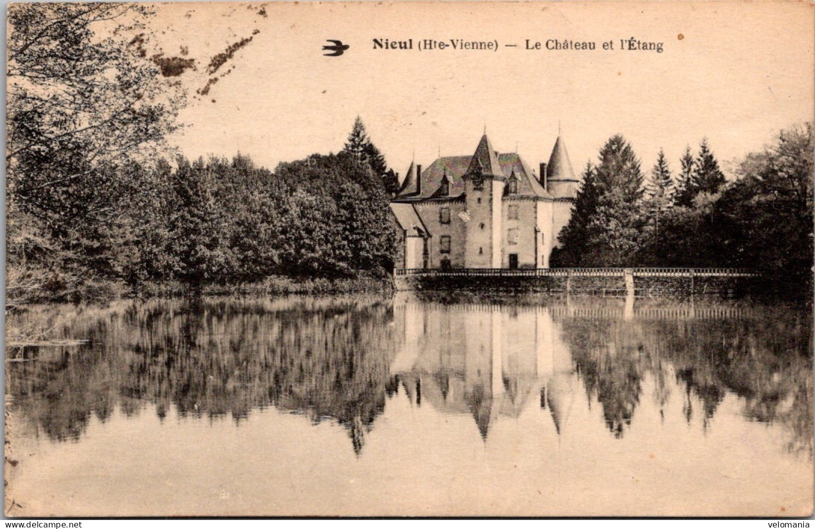 20487 Cpa 87 Nieul - Le Château Et L'Etang - Nieul