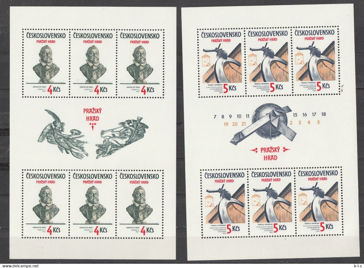 CSSR: 1983, Kleinbogen: Mi. Nr. 2721-22, Prager Burg.**/MNH - Blokken & Velletjes