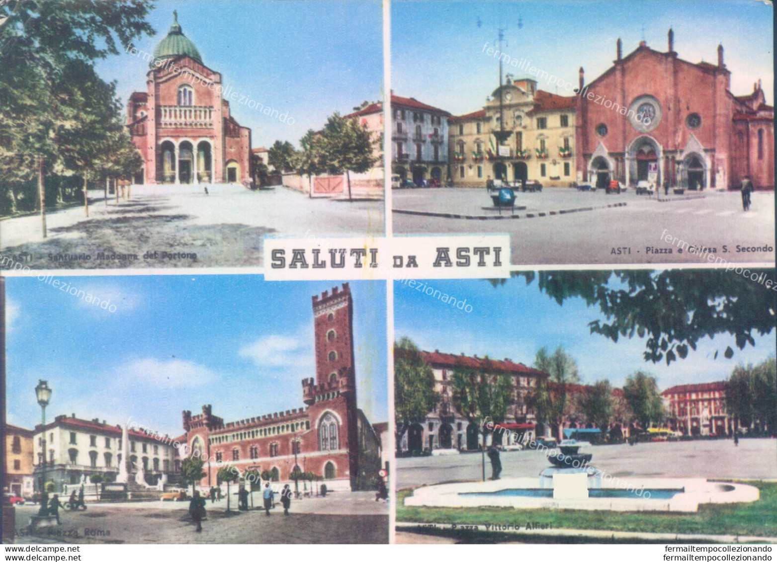 Ag334 Cartolina Saluti Da Asti - Asti