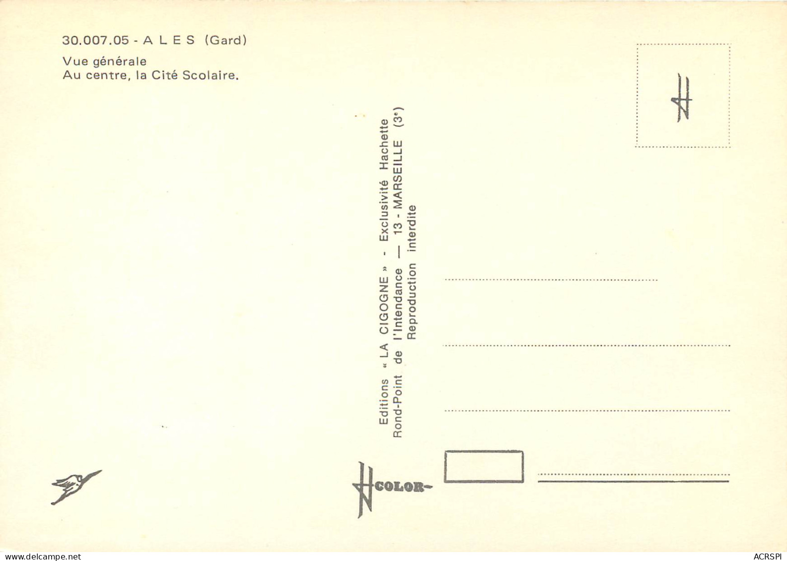 ALES Vue Generale Au Centre La Cite Scolaire 29(scan Recto-verso) MD2537 - Alès