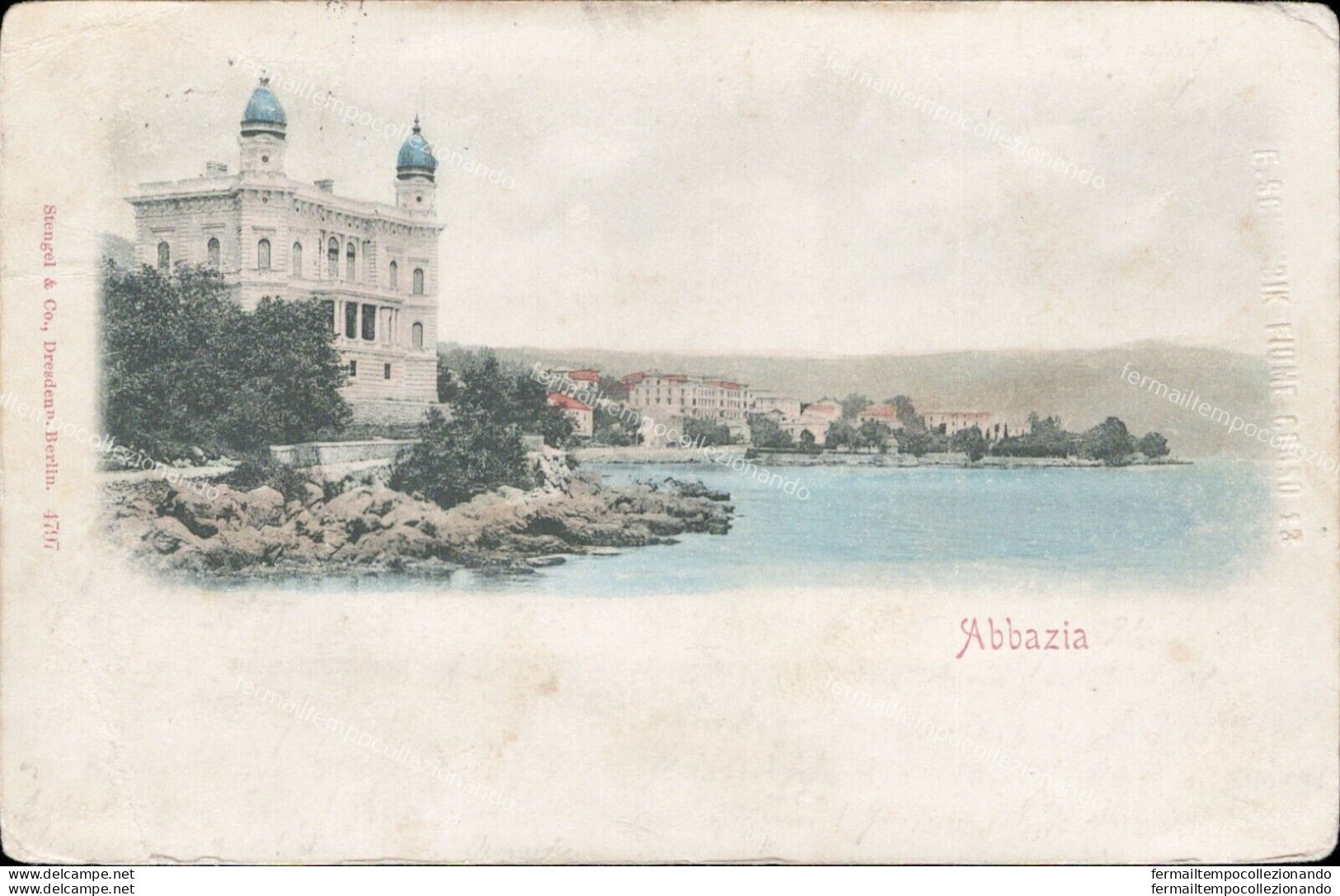 Ao98 Cartolina Abbazia Croazia - Autres & Non Classés