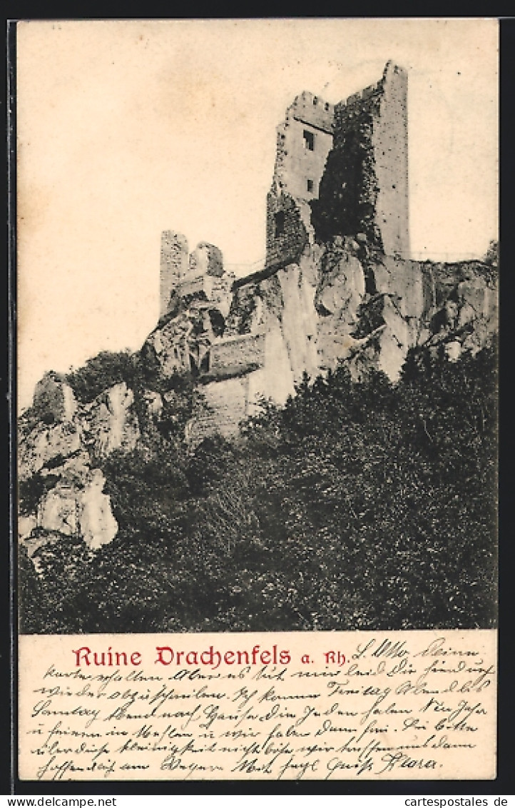 AK Drachenfels A. Rh., Ansicht Der Ruine  - Drachenfels