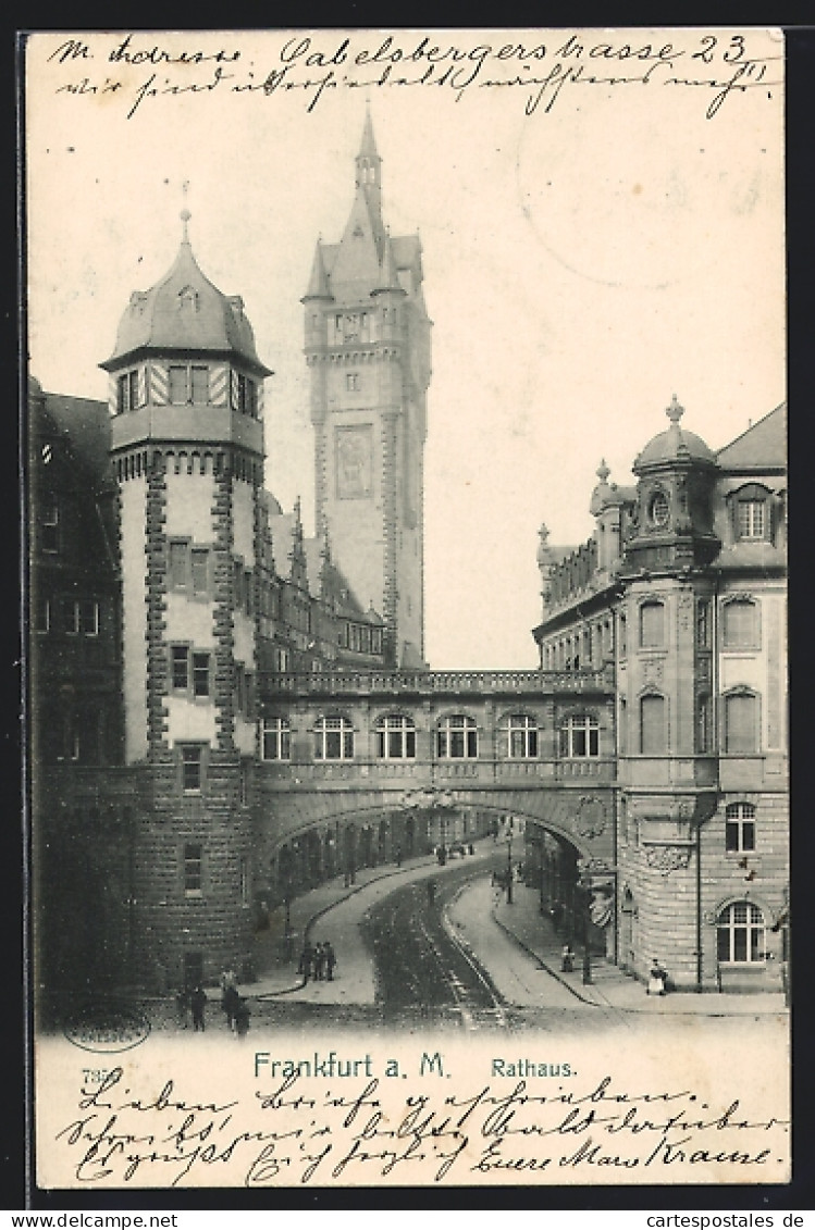 AK Frankfurt A. M., Strassenpartie Am Rathaus  - Frankfurt A. Main