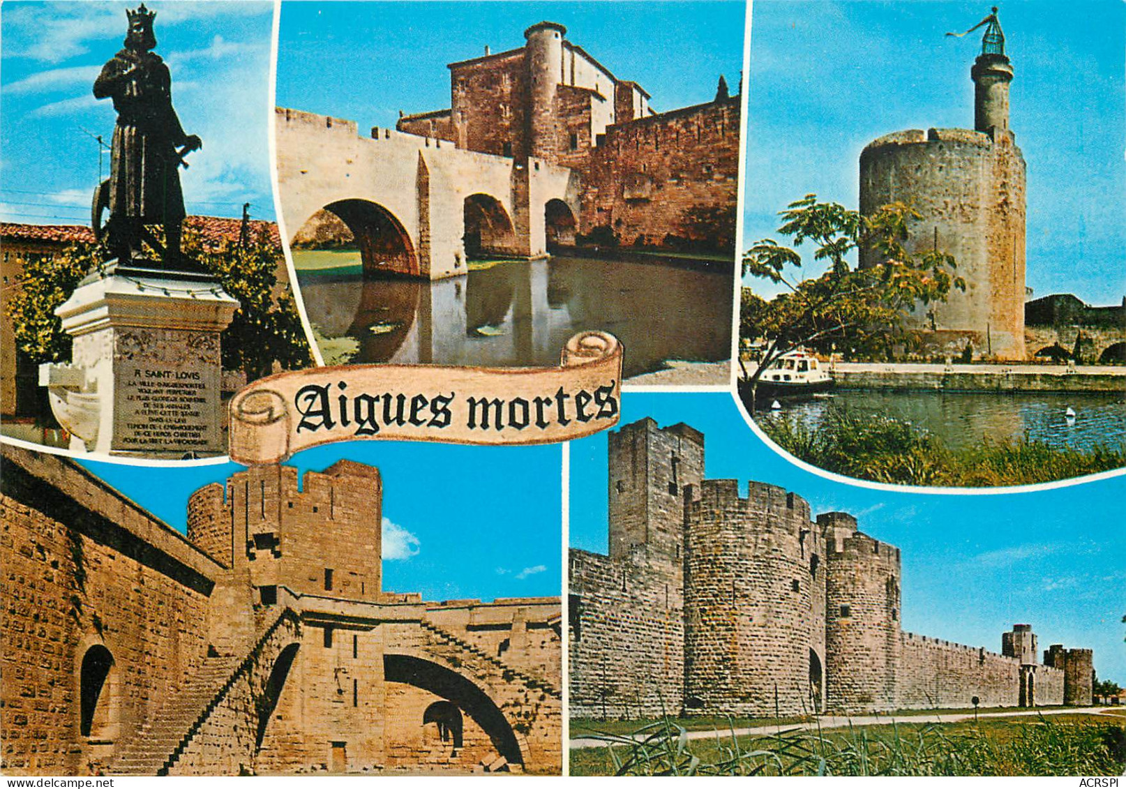 AIGUES MORTES  La Ville De Saint Louis Statue De St Louis 19(scan Recto-verso) MD2540 - Aigues-Mortes