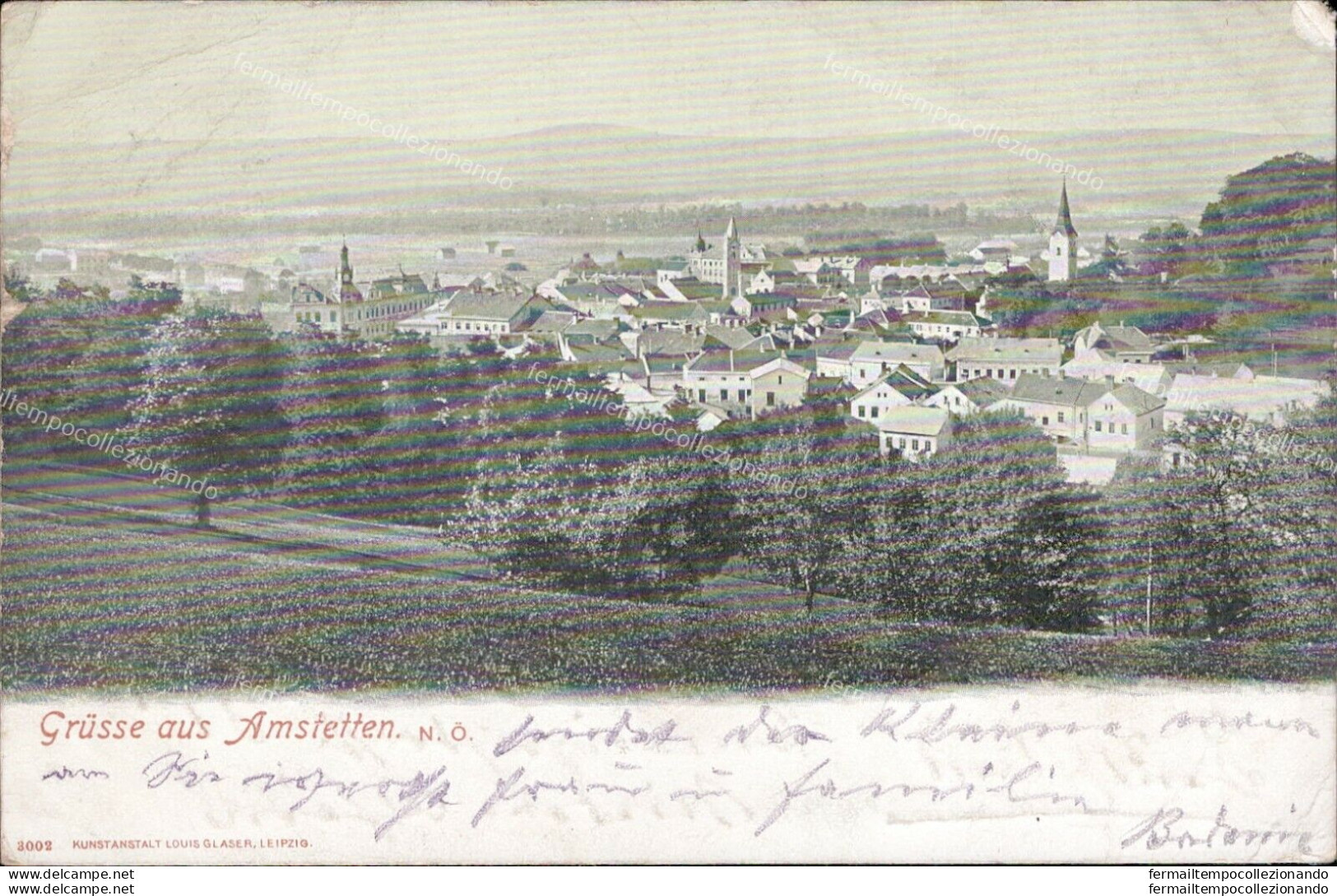 Ao106 Cartolina Grusse Aus Amstetten 1905 - Autres & Non Classés