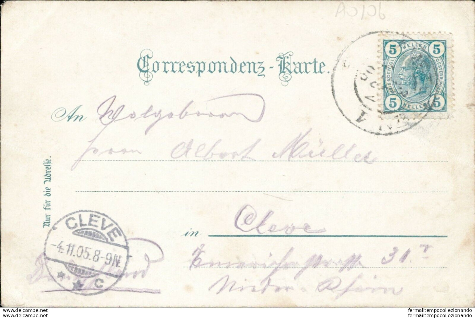 Ao106 Cartolina Grusse Aus Amstetten 1905 - Otros & Sin Clasificación